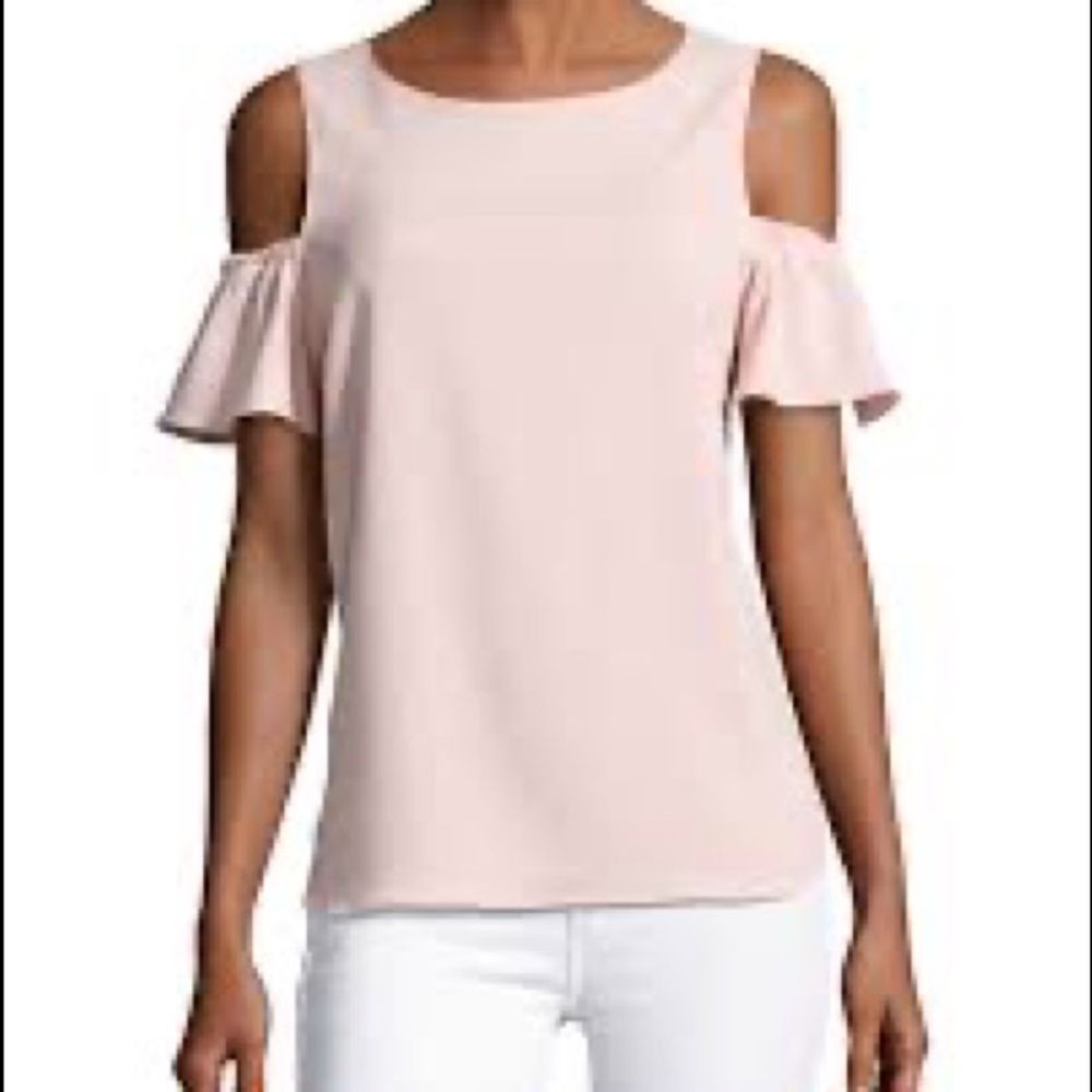 Amanda Uprichard Dryden Cold-Shoulder Capri Top, Pink